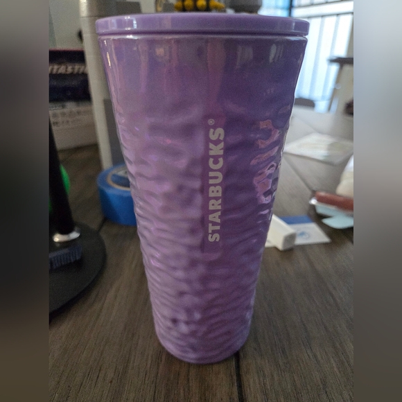 Used Once Starbucks Fall 2023 Lilac Purple Pearlescent Glass Tumbler No Straw - Picture 1 of 2